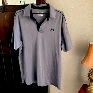Excellent Condition! Under Armour Dark Gray Button Polo- Small